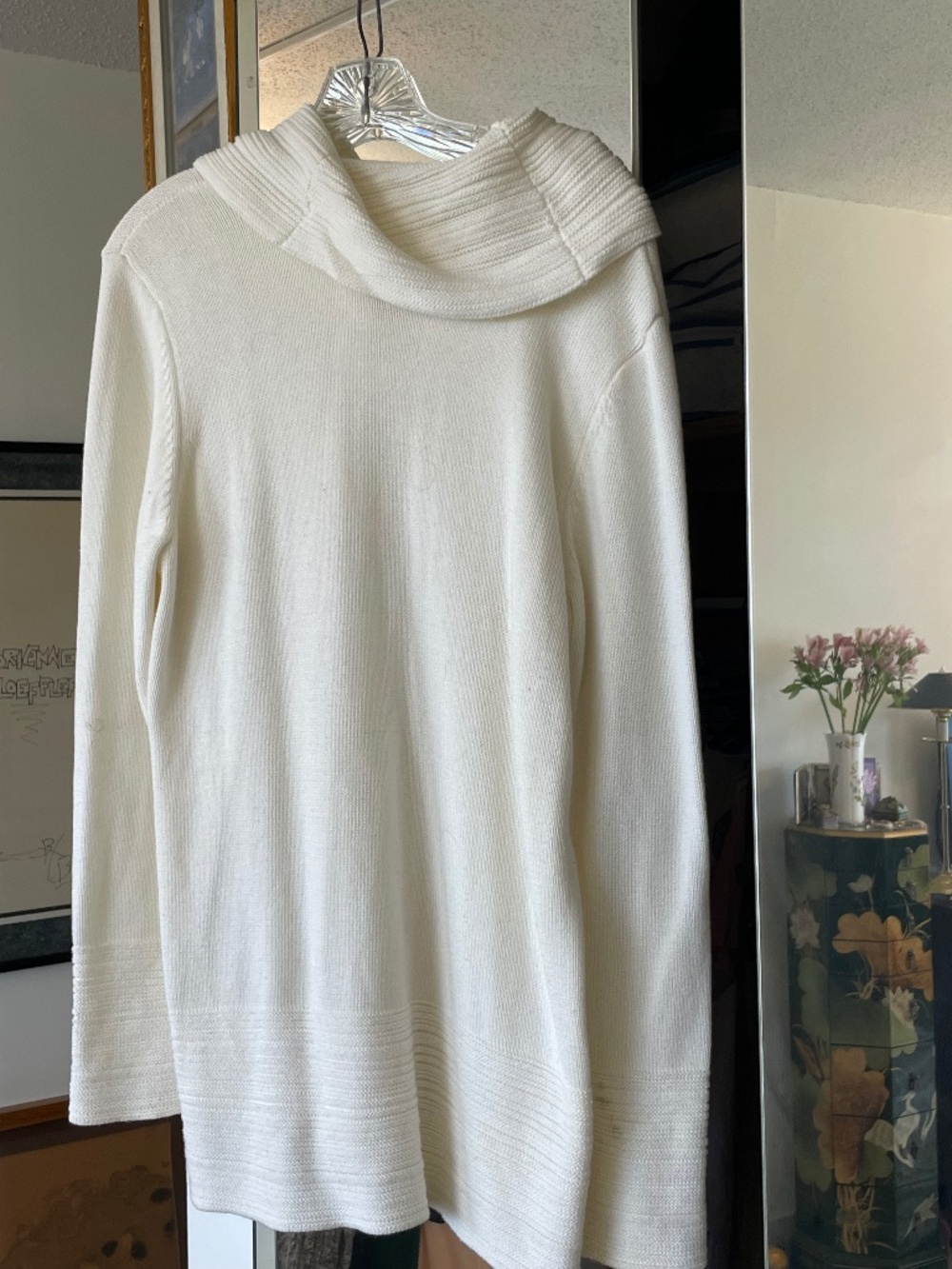 white pullover sweater